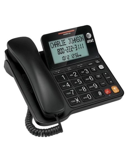 Corded Speakerphone with Display - BLACK