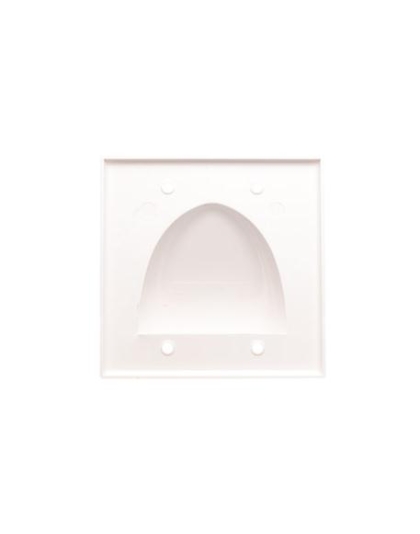 FACEPLATE 2 GANG BULK NOSE WHITE