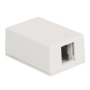 SURFACE MOUNT BOX, 1-PORT, 25PK, WH