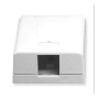 SURFACE MOUNT BOX, 1-PORT, 25PK, WH