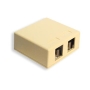 SURFACE MOUNT BOX, 2-PORT, IVORY