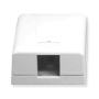 SURFACE MOUNT BOX, 1-PORT, WHITE