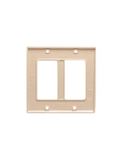 FACEPLATE, DECOREX, 2-GANG, IVORY