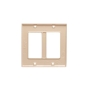 FACEPLATE, DECOREX, 2-GANG, IVORY