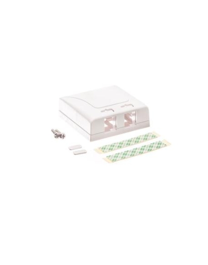 SURFACE MOUNT BOX, ELITE, 2-PORT, WHITE