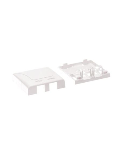 SURFACE MOUNT BOX, ELITE, 2-PORT, WHITE