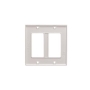 FACEPLATE, DECOREX, 2-GANG, WHITE