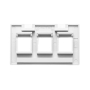 FACEPLATE, FURNITURE, 3-PORT, WHITE