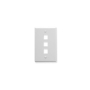 FACEPLATE, OVERSIZED, 3-PORT, WHITE