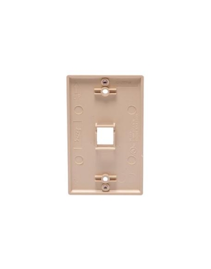 WALL PLATE, PHONE, FLUSH, 1-PORT, IVORY