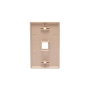 WALL PLATE, PHONE, FLUSH, 1-PORT, IVORY