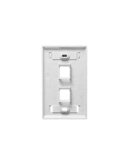 FACEPLATE, ID, 1-GANG, 2-PORT, WHITE