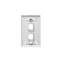 FACEPLATE, ID, 1-GANG, 2-PORT, WHITE