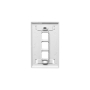 FACEPLATE, ID, 1-GANG, 3-PORT, WHITE