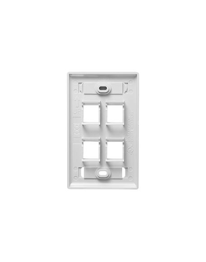 FACEPLATE, ID, 1-GANG, 4-PORT, WHITE