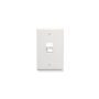 FACEPLATE, ANGLED, 1-GANG, 1-PORT, WHITE