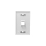 FACEPLATE, ANGLED, 1-GANG, 1-PORT, WHITE