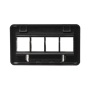 FACEPLATE, FURNITURE, TIA, 4-PORT, BLACK
