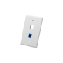 FACEPLATE, OVERSIZED, 2-PORT, WHITE