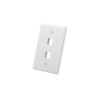 FACEPLATE, OVERSIZED, 2-PORT, WHITE