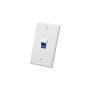 FACEPLATE, ANGLED, 1-GANG, 1-PORT, WHITE