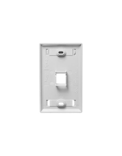 FACEPLATE, ID, 1-GANG, 1-PORT, WHITE