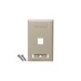 FACEPLATE, ID, 1-GANG, 1-PORT, IVORY
