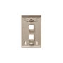 FACEPLATE, ID, 1-GANG, 2-PORT, IVORY