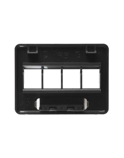 FACEPLATE, FURNITURE, NEMA, 4-PORT BLACK