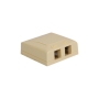 SURFACE MOUNT BOX, ELITE, 2-PORT, IVORY
