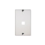 WALL PLATE, PHONE, FLUSH, 1-PORT, WHITE