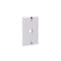 WALL PLATE, PHONE, FLUSH, 1-PORT, WHITE