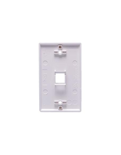 WALL PLATE, PHONE, FLUSH, 1-PORT, WHITE