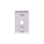 WALL PLATE, PHONE, FLUSH, 1-PORT, WHITE