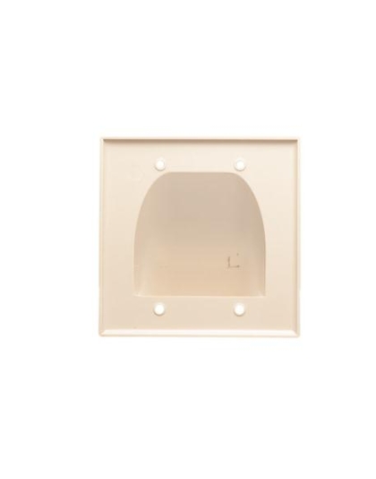 FACEPLATE, 2-GANG, BULK NOSE, IVORY