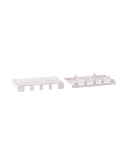SURFACE MOUNT BOX, ELITE, 4-PORT, WHITE
