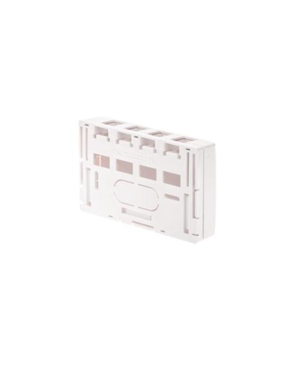 SURFACE MOUNT BOX, ELITE, 4-PORT, WHITE