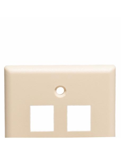 FACEPLATE, FLAT, 1-GANG, 6-PORT, ALMOND
