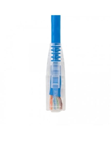 PATCH CORD, CAT5e, CLEAR BOOT, 1' BLUE