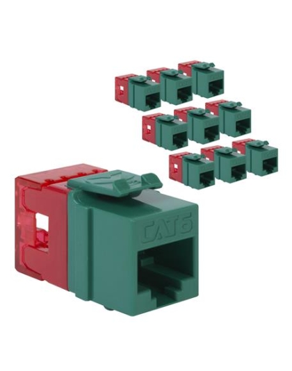 MODULE, CAT 6, HD, 10 PK, GREEN