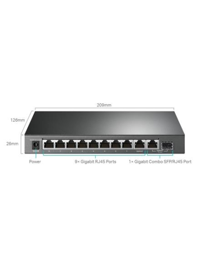 10-Port Gb Smart Switch 8 Port POEplus