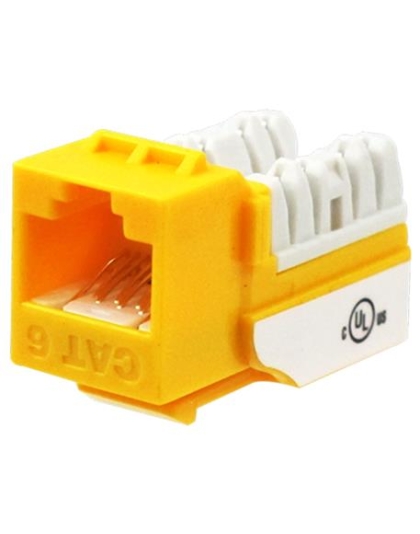 CAT6 JACK YELLOW 25 PACK