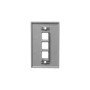 FACEPLATE, FLAT, 1-GANG, 3-PORT, GRAY