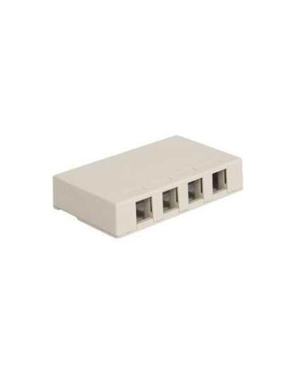 SURFACE MOUNT BOX, 4 PORT, WHITE