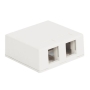 SURFACE MOUNT BOX, 2-PORT, WHITE