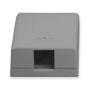 SURFACE MOUNT BOX, 1-PORT, GRAY
