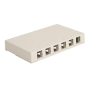 SURFACE MOUNT BOX, 6 PORT, WHITE
