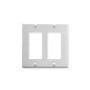 FACEPLATE, DECOREX, 2-GANG, WHITE