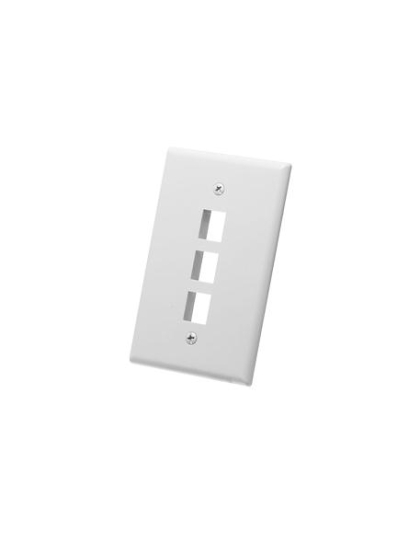 FACEPLATE, OVERSIZED, 3-PORT, WHITE