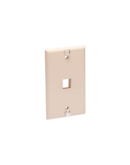 WALL PLATE, PHONE, FLUSH, 1-PORT, IVORY